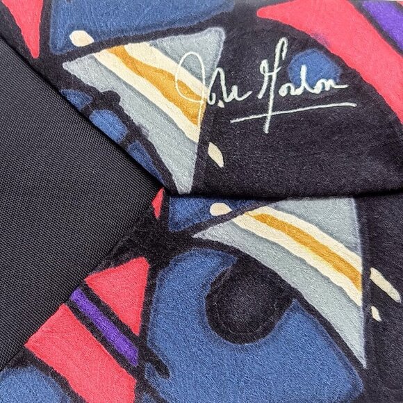 Robert Daskal Hand Painted Silk Jacquard Tie - Picture 3 of 5